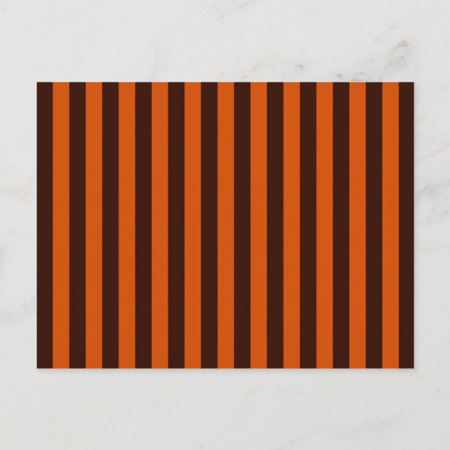 Burnt Orange Stripes Vertical Postcard (Front)