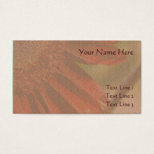 Burnt Orange Sunflower Petals Business Card