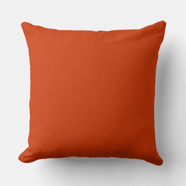 Burnt Orange Template Throw Pillow (Front)