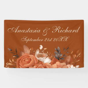 Burnt Orange Wedding Banner
