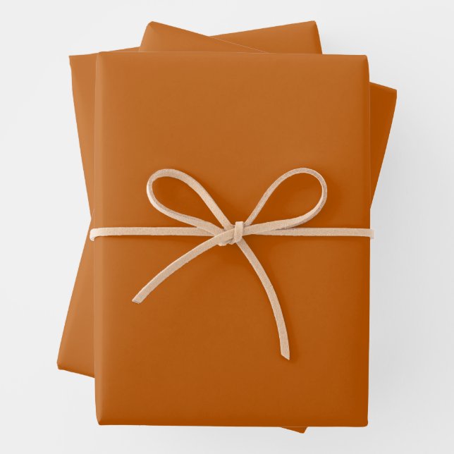 Burnt Orange Wrapping Paper Sheet (In situ)