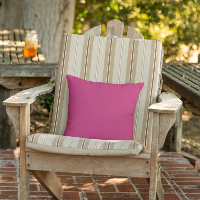 Burnt Pink Outdoor Throw Pillow (Chair)