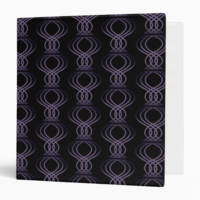 Burnt Purple Finial Pattern Binder (Front/Inside)