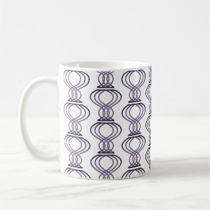 Burnt Purple Finial Pattern Coffee Mug
