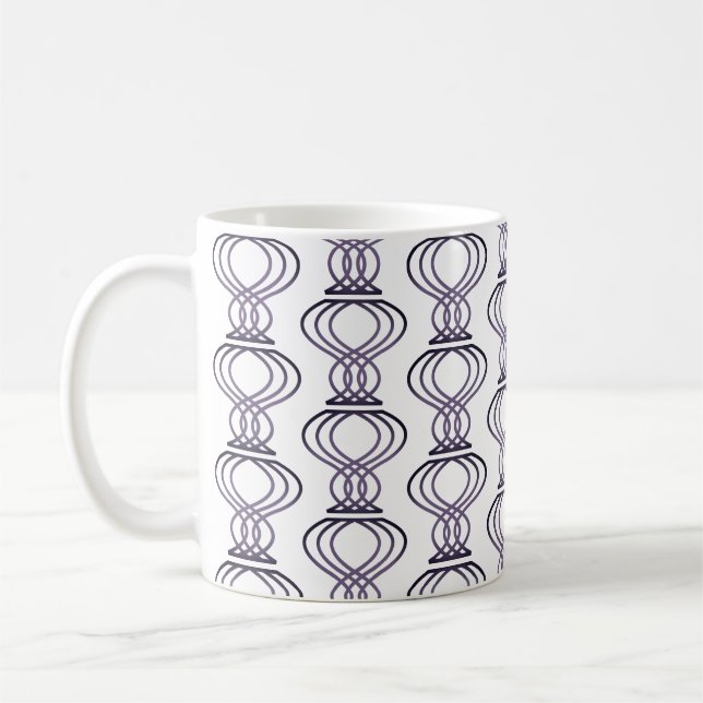 Burnt Purple Finial Pattern Coffee Mug (Left)