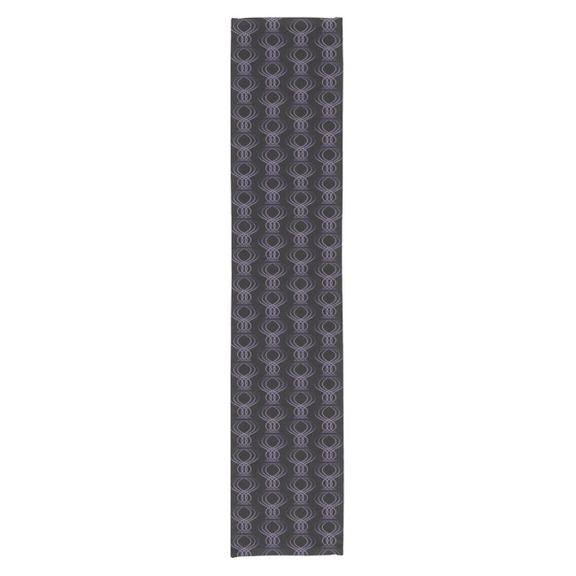 Burnt Purple Finial Pattern Short Table Runner (Front)