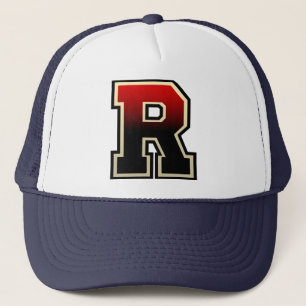 Burnt Red Letter "R" Trucker Hat