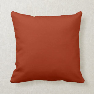 Burnt Red -  (solid colour)  Throw Pillow