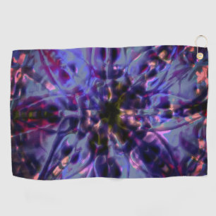 Burnt rough texture dark violet to stained purple  golf towel