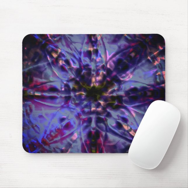 Burnt rough texture dark violet to stained purple  mouse pad (With Mouse)