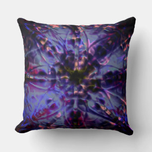 Burnt rough texture dark violet to stained purple throw pillow