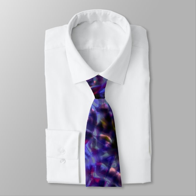 Burnt rough texture dark violet to stained purple  tie (Tied)