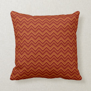 Burnt Sienna Chevron Designer Pillow