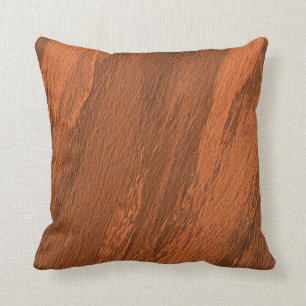 Burnt Sienna (reddish-brown) abstract pattern Throw Pillow