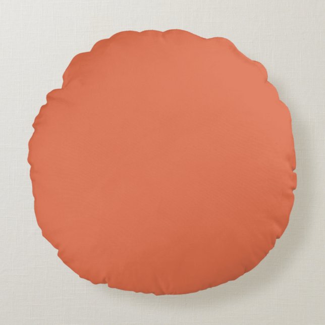 Burnt Sienna Round Pillow (Front)