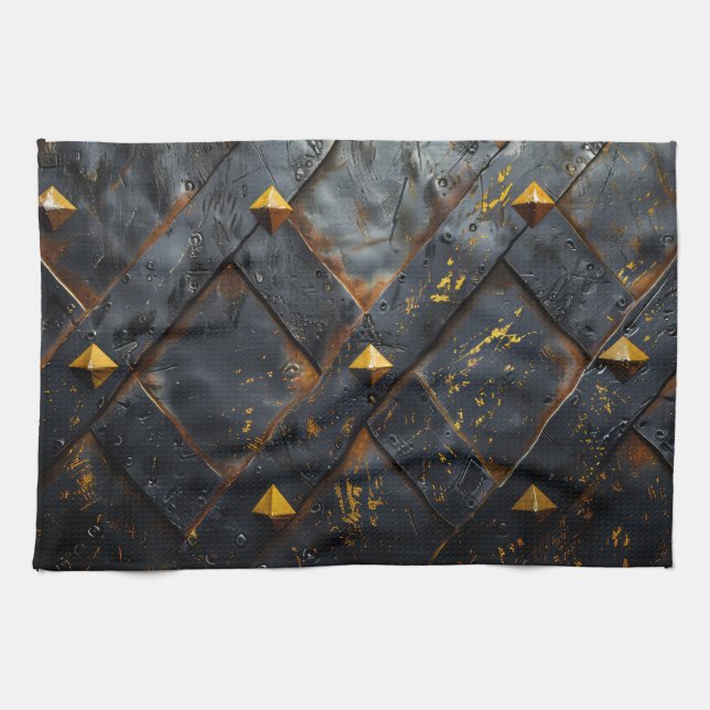 Burnt Steel Background Beach Towel (Horizontal)