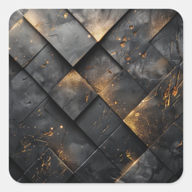 Burnt Steel Background Square Sticker (Front)