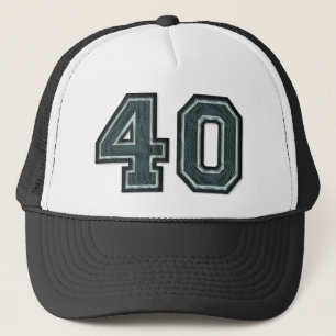 Burnt Teal Number "40" Trucker Hat