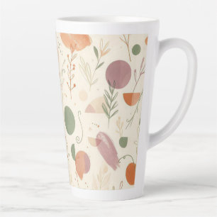 Burnt Terracotta Dusty Sage Boho Desert Fern Line  Latte Mug