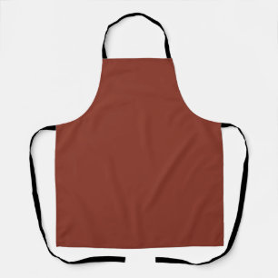 Burnt umber (solid colour) apron