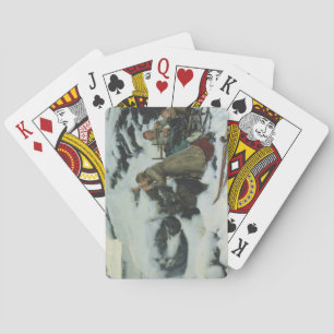 Burnt Village in Winter (by Albert Edelfelt) Playing Cards