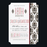 Burnt Vintage Damask 18th Birthday Party Invitation<br><div class="desc">Burnt Vintage Damask 18th Birthday Party Invitations. Bronzed-black, classic, vintage damask pattern birthday party invites for her. Add your own birthday invitation text using Zazzle's easy to use menu prompts until your invitation looks exactly the way you want it in your screen. If you need any help customizing your invitations,...</div>