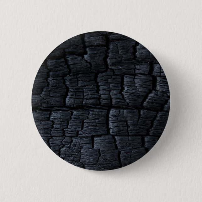 Burnt Wood Charcoal 2 Inch Round Button (Front)