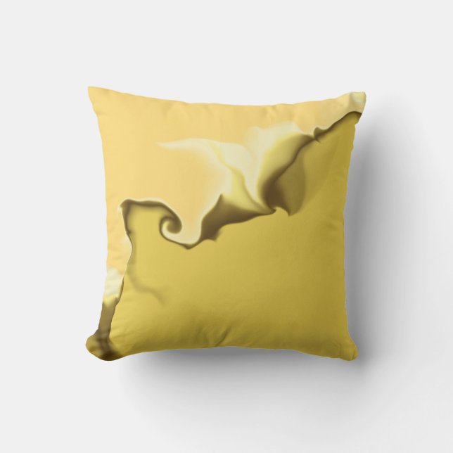 Burnt Yellow Throw Pillow (Front)