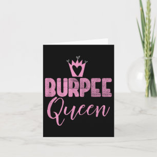 Burpee Queen Funny Sy Workout Motivation Gym Lover Card