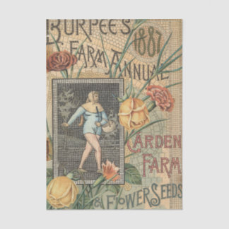 Burpee's Farm Annual 1887 Vintage Seed Catalog Tissue Paper