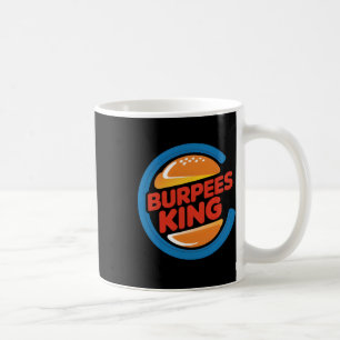 Burpees King Cardio Gym Bodybuilding Burger Lover Coffee Mug
