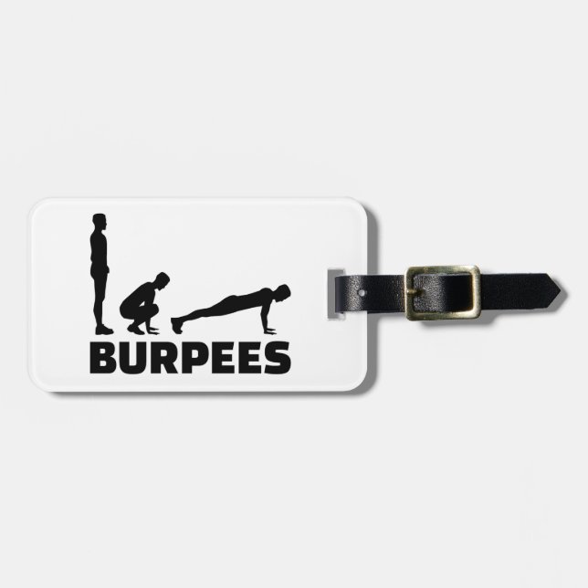 Burpees Luggage Tag (Front Horizontal)