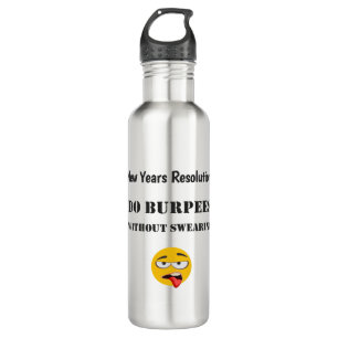 Burpees without swearing  -  Crossfit-inspired 710 Ml Water Bottle