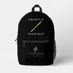 Burpless Cucumber Recorder Printed Backpack