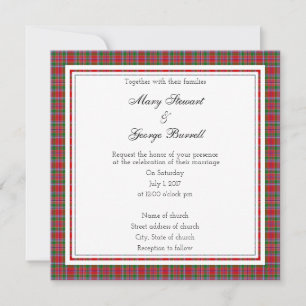 Burrell Scottish Wedding Square Invitation
