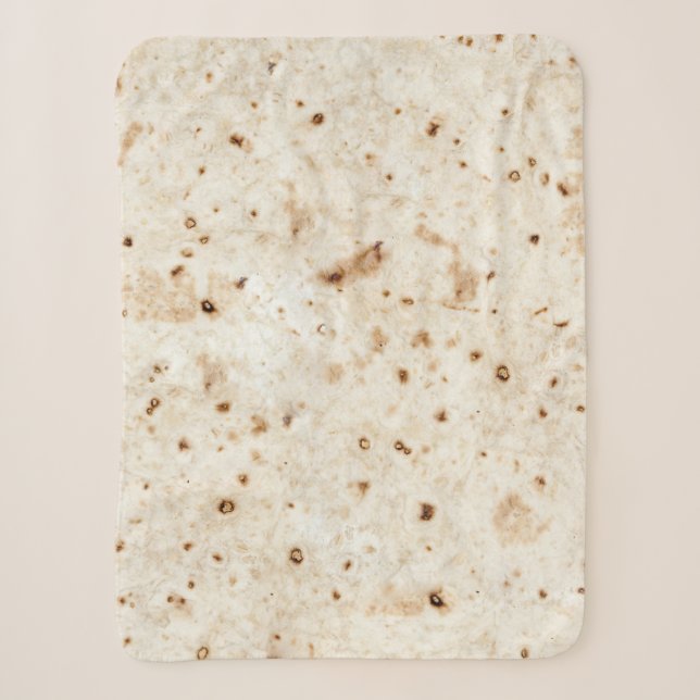 Burrito Blanket Flour Tortilla Sherpa Fleece Throw (Front)