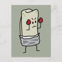 Burrito Boxer Fighter with Red Boxing Gloves