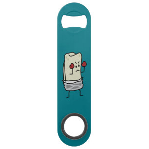 Burrito Boxer Fighter with Red Boxing Gloves Speed Bottle Opener