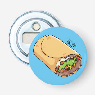 Burrito cartoon illustration bottle opener