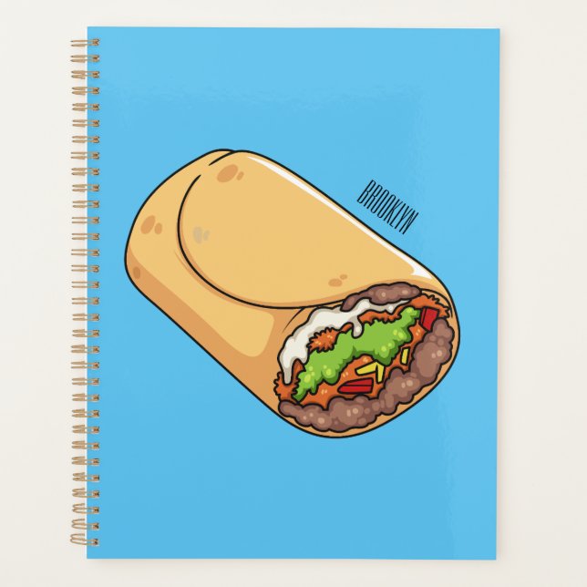 Burrito cartoon illustration planner (Front)