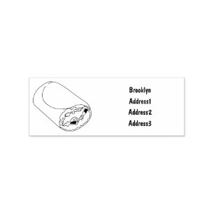 Burrito cartoon illustration rubber stamp