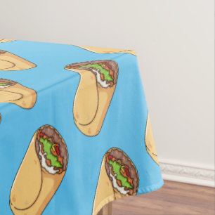 Burrito cartoon illustration  tablecloth