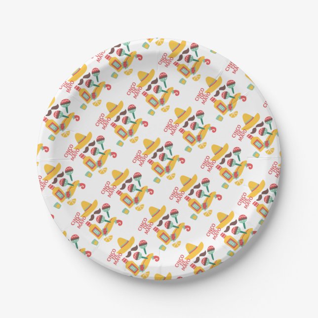 burrito cinco de mayo paper plate (Front)