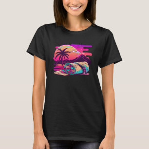 Burritos Synthwave 80s Retrowave Aesthetic T-Shirt