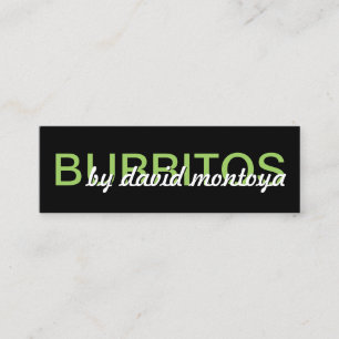 burritos with customizable chef loyalty card