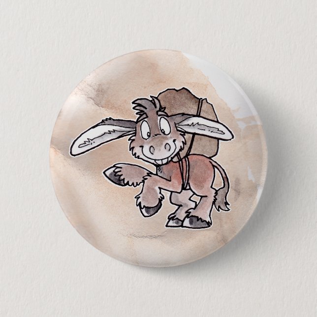 Burro 2 Inch Round Button (Front)