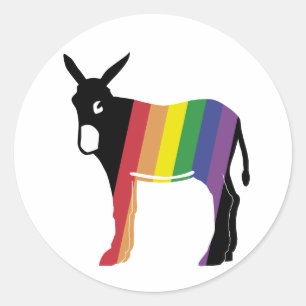 burro-catala-gai classic round sticker