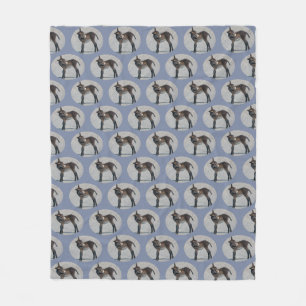 Burro Frenzy Fleece Blanket (Blue)