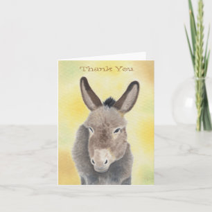 Burro thank you notecard
