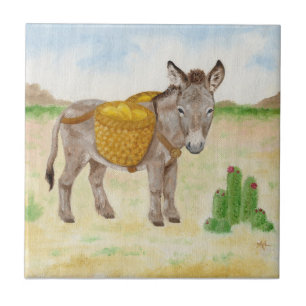 Burro with Basket tile